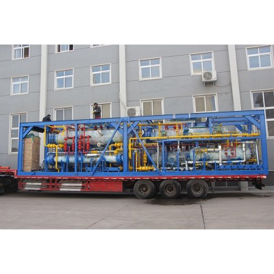 hydrocarbon recovery unit NGL plant skid mounted light ends fractionation used in gas-oil field